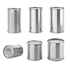 metal cans in different angles SVG on transparent background