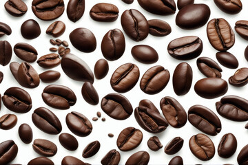 Obraz premium Different coffee white beans