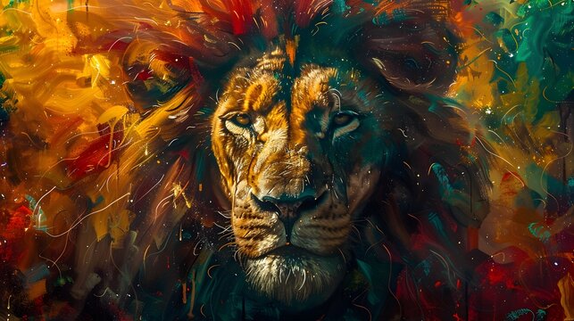 a rasta lion