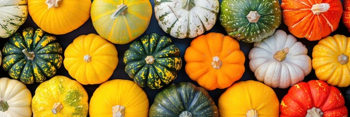 Various fresh ripe pumpkins as background , highlighting its striking features, Graphic Design, Banner Image For Website, Background, Desktop Wallpaper