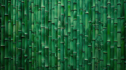 wall of bamboo with a green bamboo texture background