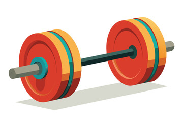 Barbell vector illustration on white