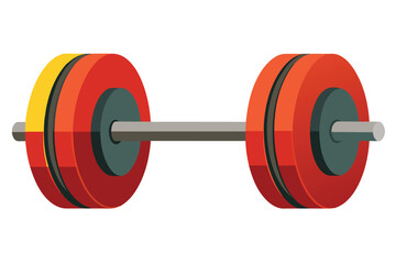 Barbell vector illustration on white