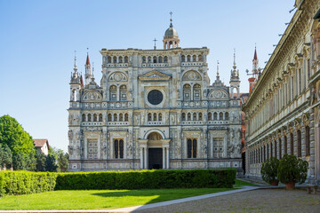 Certosa di Pavia monastery, historical monumental complex that includes a monastery and a...