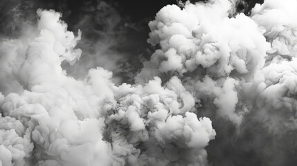 Abstract background scene of back and white colored smoke clouds.