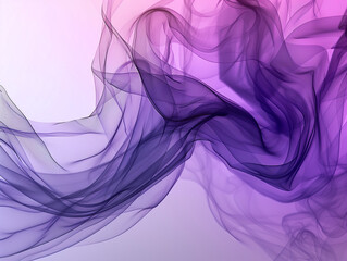 Wisps of smoke in purple hues dance delicately against a soft pink backdrop, creating an airy feel.