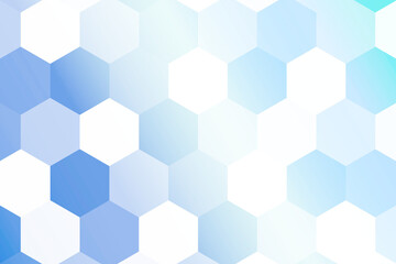 Gradient hexagon patterned blue background layer