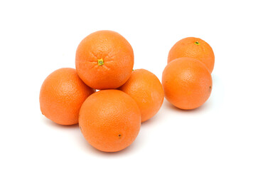 Nice fresh orange isolated on a white background