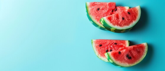 The concept is based on watermelon candy on a bright background. A creative idea with a minimal design.