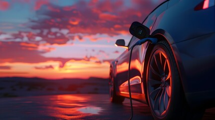 Twilight Sky and the Dawn of a New Era: Electric Car Charging Cable