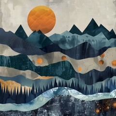 Doodle Landscapes: A Merging of Shapes and Textures in a Tranquil, Creative World Header