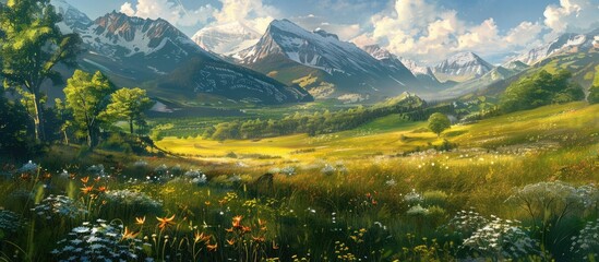 meadow mountains