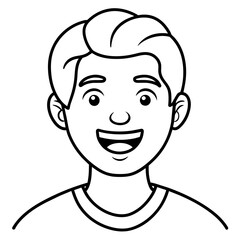 Obraz premium Smile Icon in trendy flat style isolated on grey background.