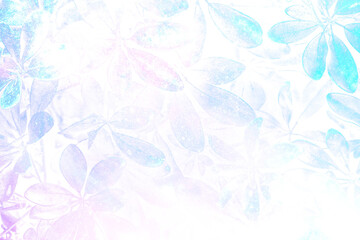 Holographic Leafy plant patterned background