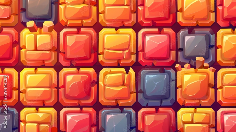 Aufkleber a modern background with square tiles is ready to be customized.