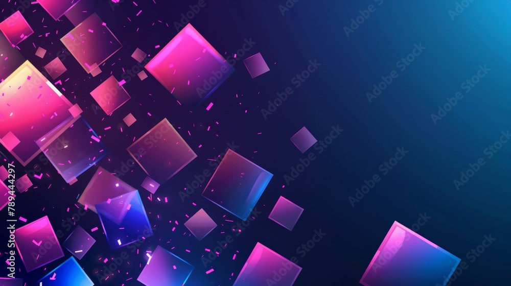 Poster a modern background with abstract squares. you can add your own text to the template.