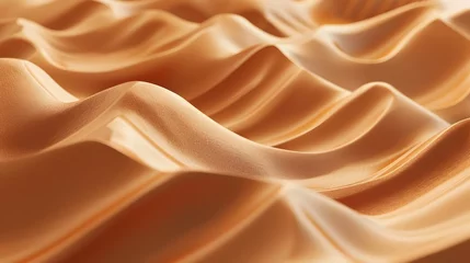 Fotobehang Clay Curves Evoking the Organic Shapes of Desert Dunes in a Warm Light 3D Render © pkproject