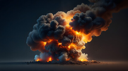 Fiery Sky Explosion