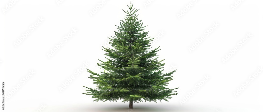 Poster 3d rendering of a christmas tree on a white background