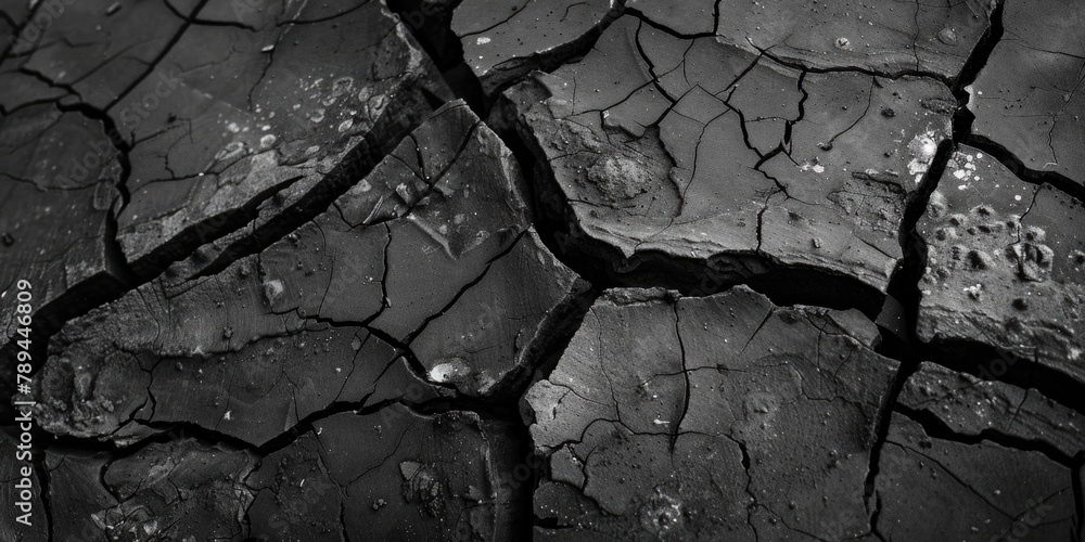 Aufkleber a black and white photo of a cracked wall. suitable for architectural and abstract design projects