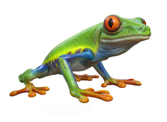 3d illustration of a red eyed tree frog isolated cutout