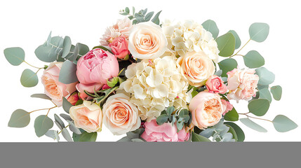 Pink Flower Bouquet With Dusty Pink And Cream