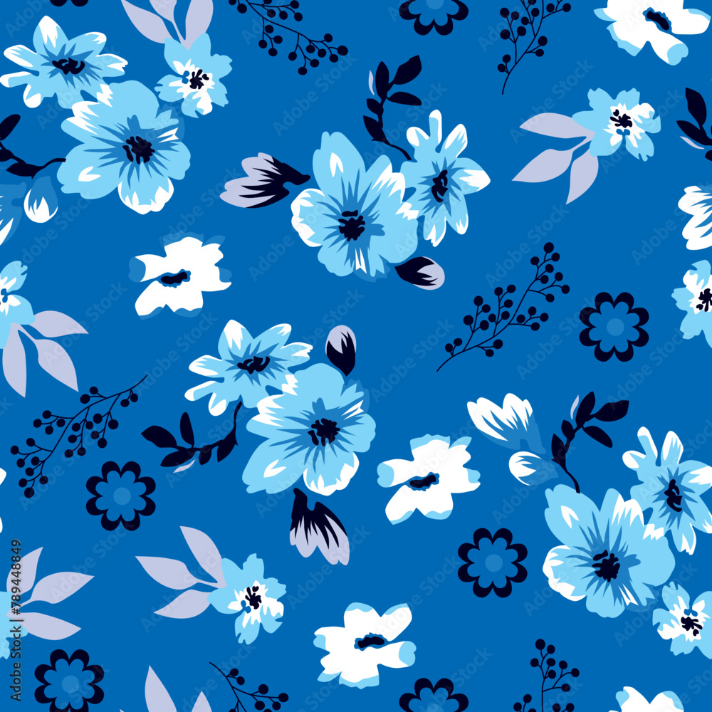 Wall mural Flowers pattern with daisies