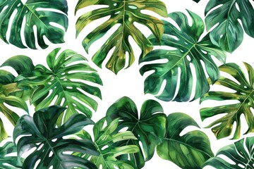 Fresh green leaves isolated on a white background. Ideal for nature or eco-related designs