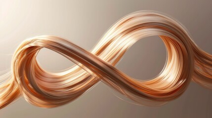 A infinity symbol made of beautiful long hair.