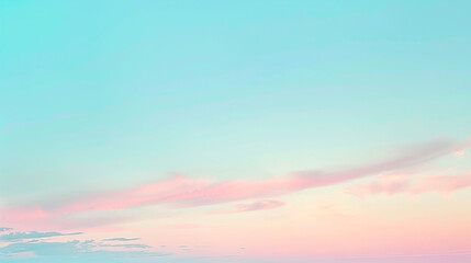 An artistic depiction of background transitioning smoothly from sky blue to blush pink, reflecting the soft hues of a serene sky. as seen in an image.
