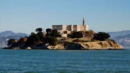 Alcatraz island at San Francisco Bay