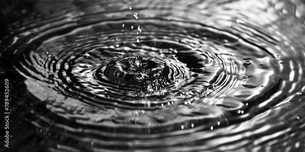 Aufkleber close-up photo of a single water drop, suitable for various projects