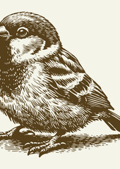 sparrow bird illustration