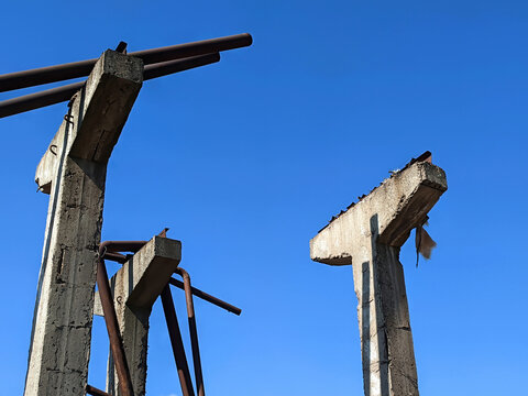 ruins of an old machine-building plant