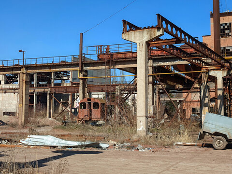 ruins of an old machine-building plant