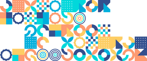 Colorful vector modern banners with abstracts shapes geometric mosaic. For background, poster, flyer, banner, invitation, cover for book, catalog, report
