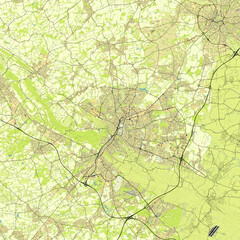 Bielefeld Germany map poster art