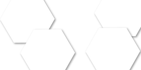 Abstract white background with hexagon and hexagonal background. Luxury white pattern with hexagons. abstract 3d hexagonal background with shadow. 3D futuristic abstract honeycomb mosaic background.