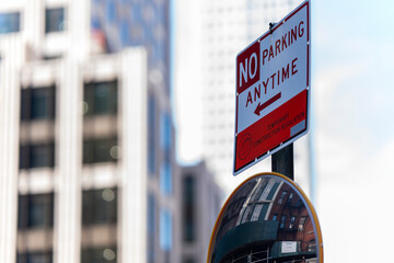 No parking sign in New York City