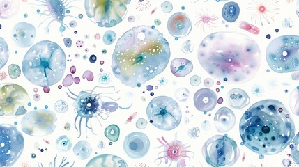 A group of jellyfish on a white background. Suitable for educational materials - obrazy, fototapety, plakaty