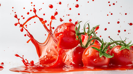 Red Paint Splash. Strawberry Tomato