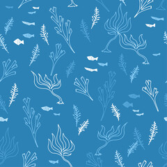 海草と海の生き物のパターン