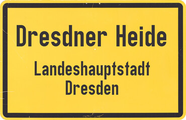 Ortsschild Dresden Heide
