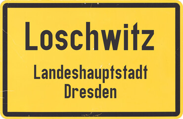 Ortsschild Dresden Loschwitz