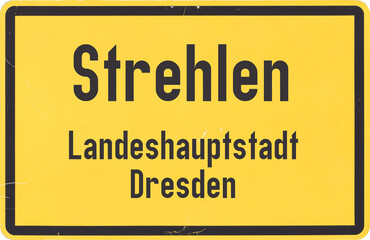 Ortsschild Dresden Strehlen