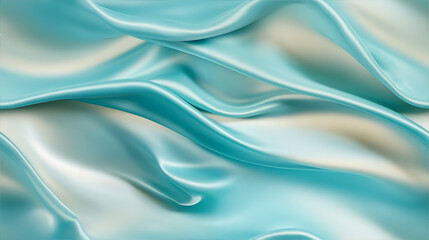 Obraz premium Close-up of rippled silk fabric with smooth and shiny surface