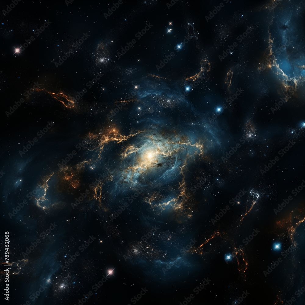 Wall mural space background with stars and galaxy