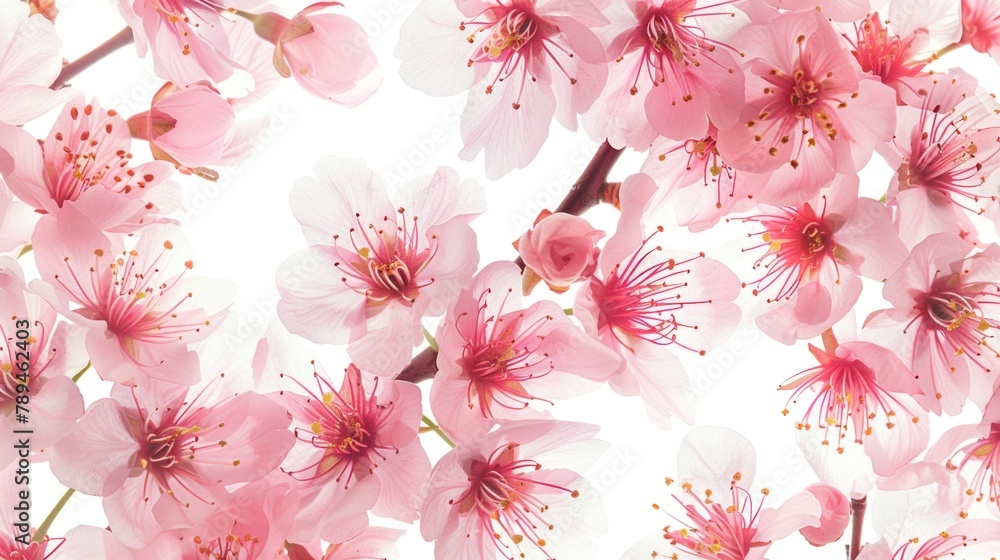 Poster a close-up view of a bunch of pink flowers, suitable for various design projects