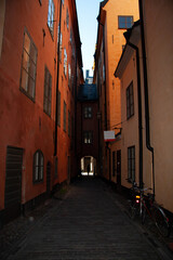 Stockholm, Sweden. Very narrow street in Gamla Stan