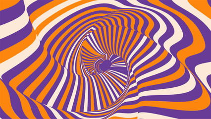 Orange and Purple Swirling Vortex Design - 789462890